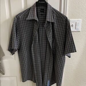 Arrow USA Charcoal and Black Plaid Men's Shirt